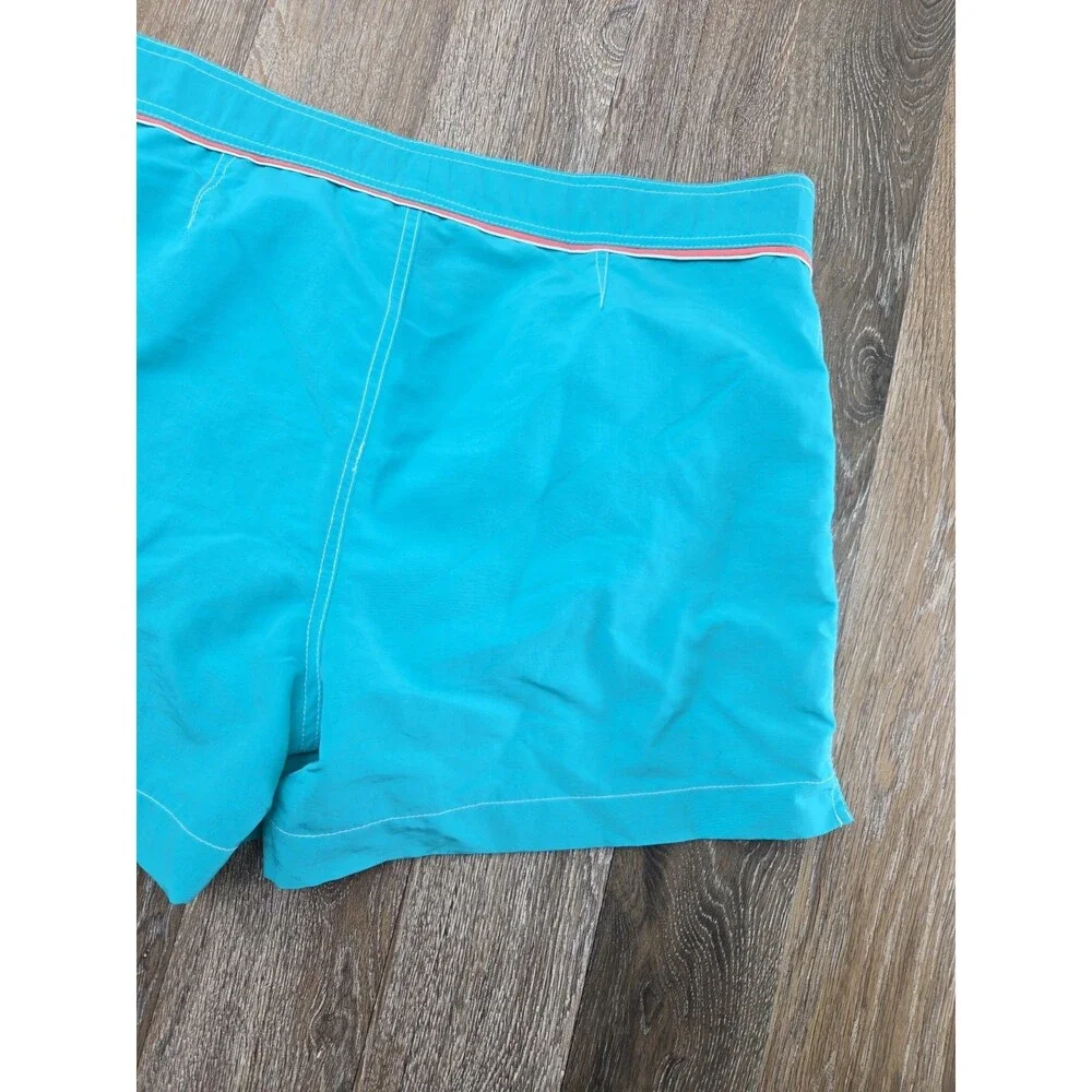 Parke & Ronen Swim Trunks Mens Size 34 Lined Turquoise Boardshorts 4